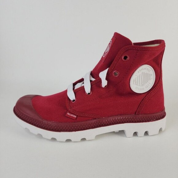 Palladium Blanc Hi 72886606 Vapor Rio Red Hiking Canva Mens Boots - Picture 1 of 11